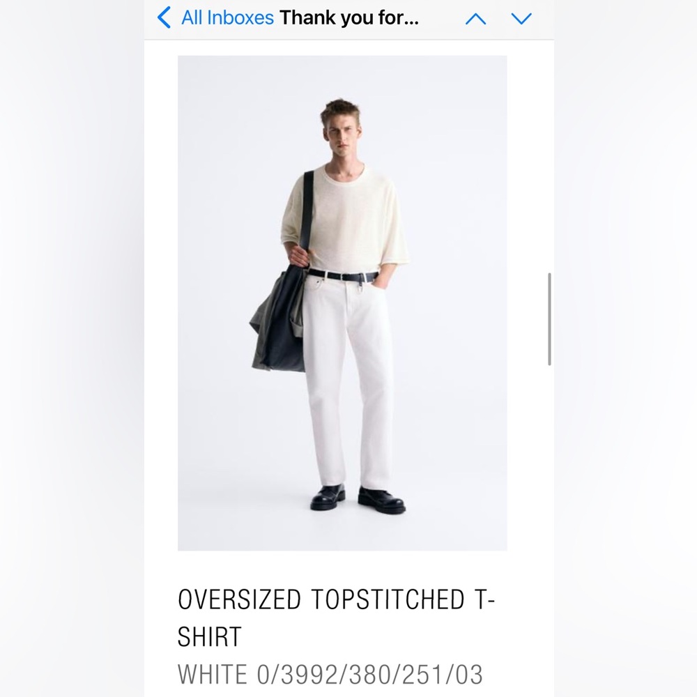ZARA lightweight knit oversized tee